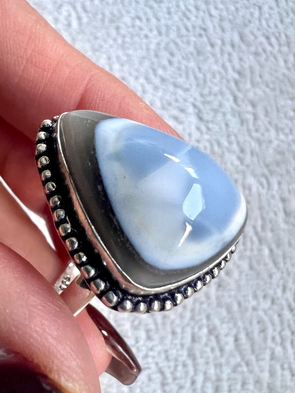 925 HIGHโก๏ธVIBE Chunky Owyhee Opal Ring 10.75